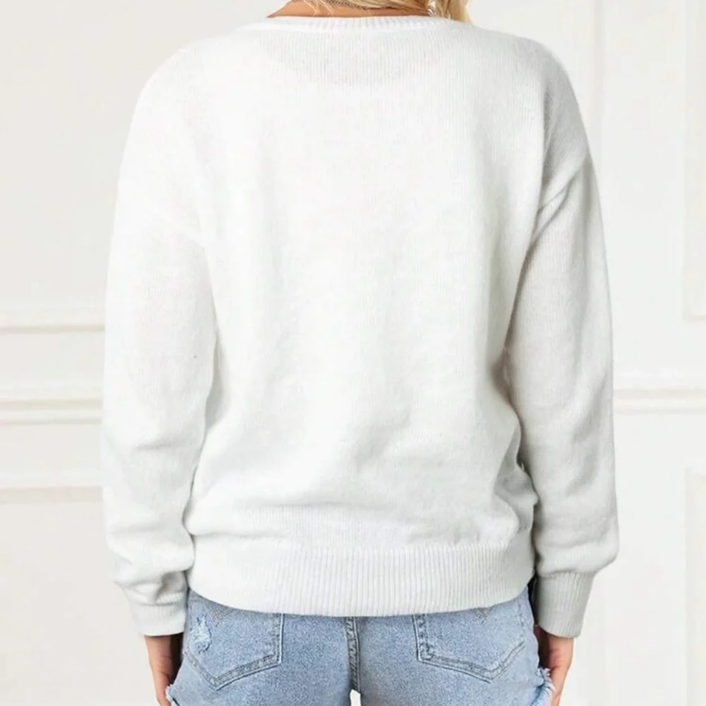 New knit white sweater